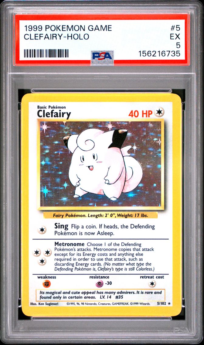 1999 #5 Clefairy-Holo PSA 5 Game