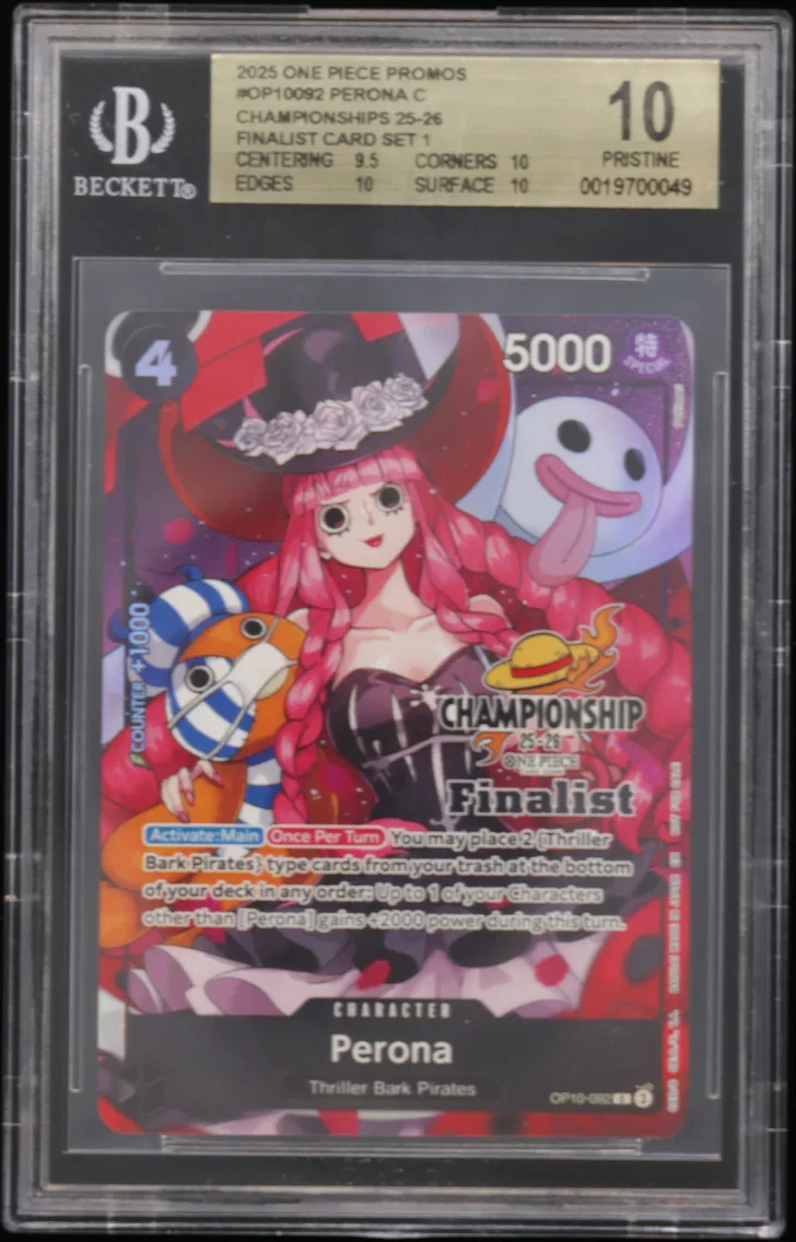 2025 #OP10092 Perona C/(Championships 25-26 Finalist Card Set 1) BGS 10 One Piece Card Game Promos