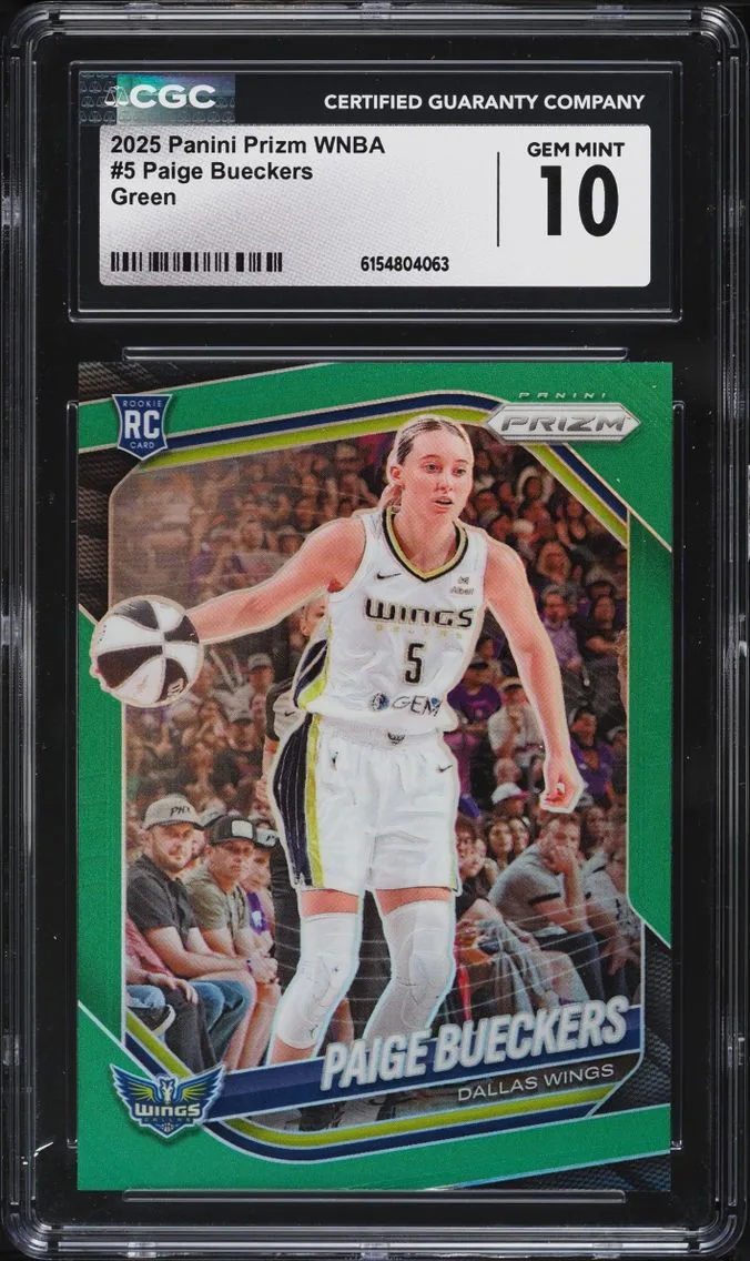 2025 Panini Prizm WNBA Green Paige Bueckers ROOKIE #5 CGC 10 GEM MINT