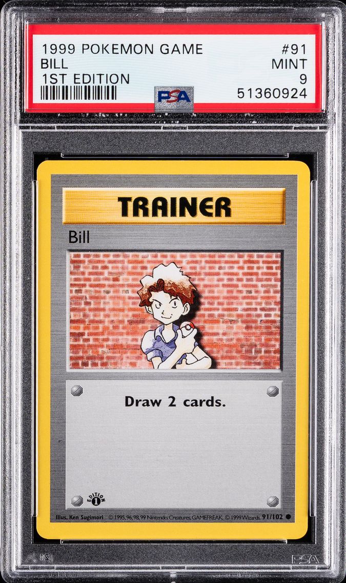 1999 #91 Bill 1st Edition PSA 9 Game Pokemon