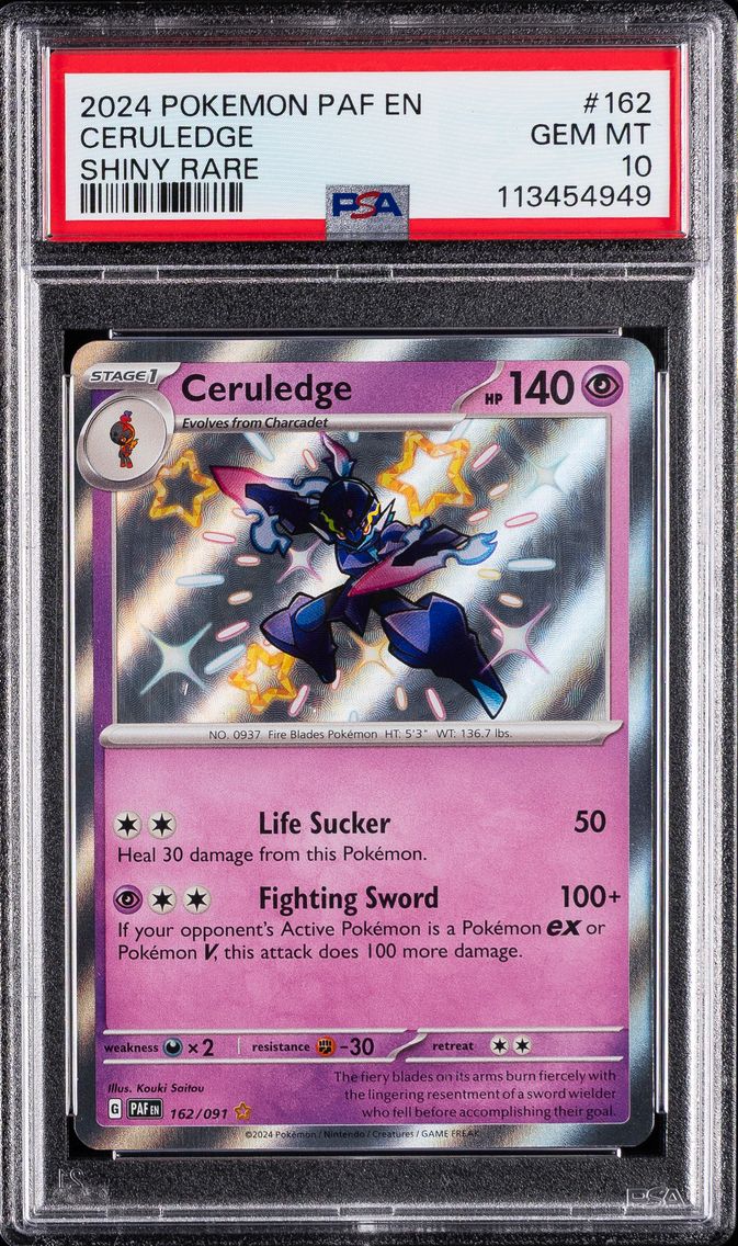 2024 #162 Ceruledge PSA 10 Paf EN-Paldean Fates Pokemon