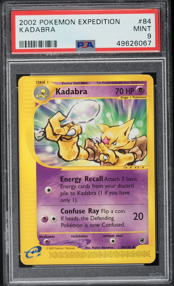 2002 #84 EXPEDITION KADABRA PSA 9 POKEMON