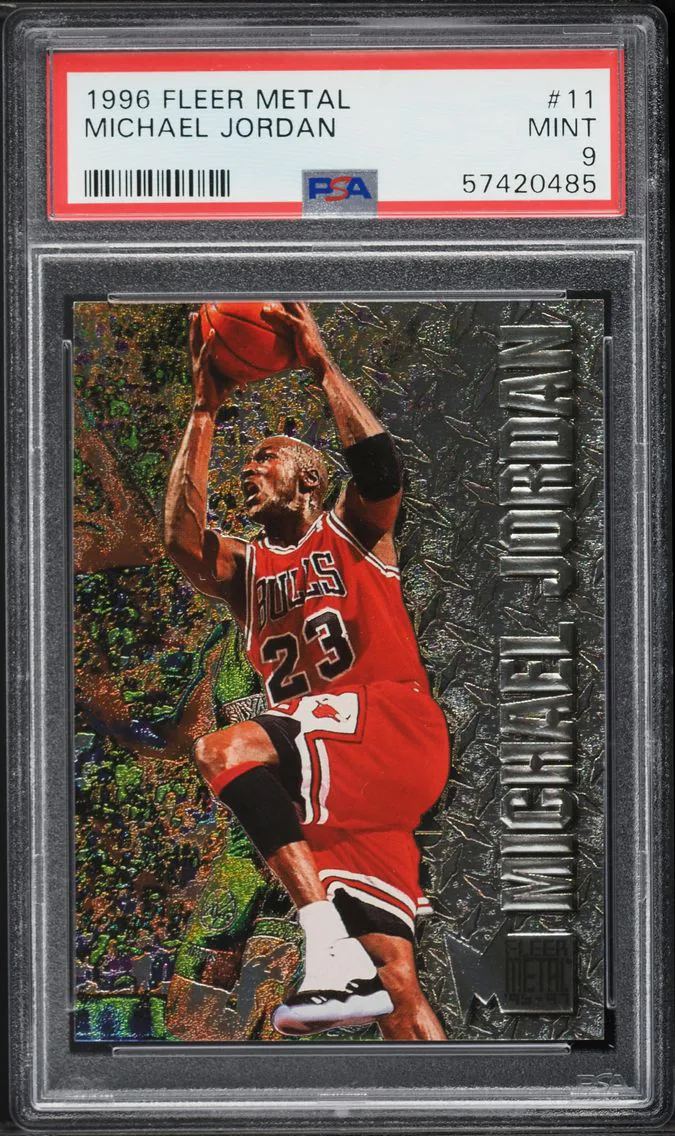 1996 #11 Michael Jordan PSA 9 Metal