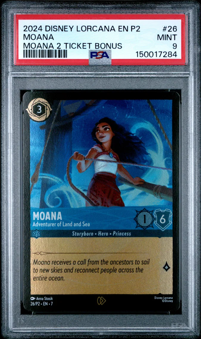 2024 #26 Moana - Adventurer of Land and Sea PSA 9 Disney Lorcana EN P2-Promo
