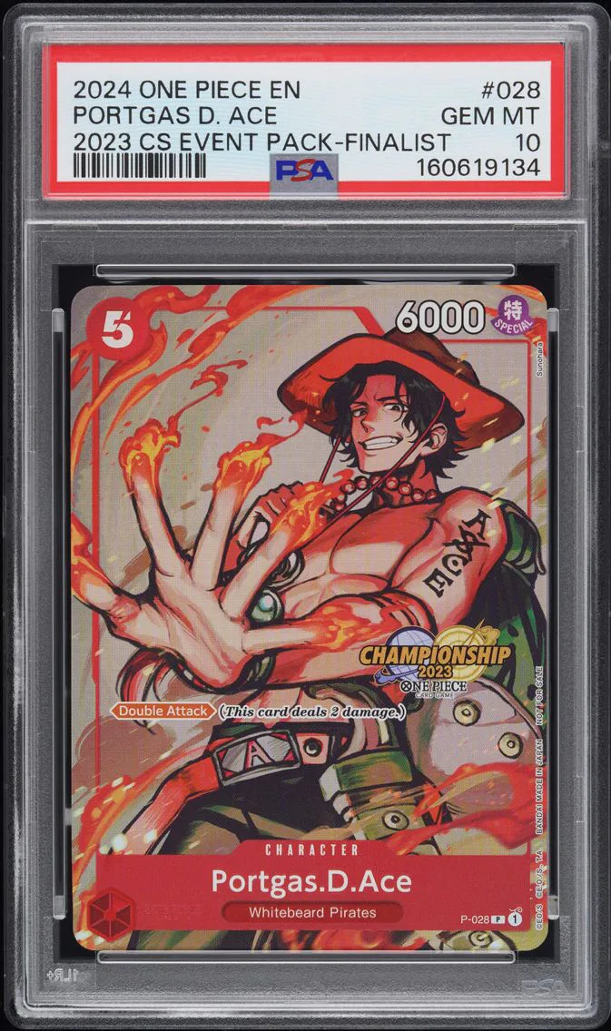 2024 #028 Portgas D. Ace PSA 10 One Piece Championship 2023 Event Pack