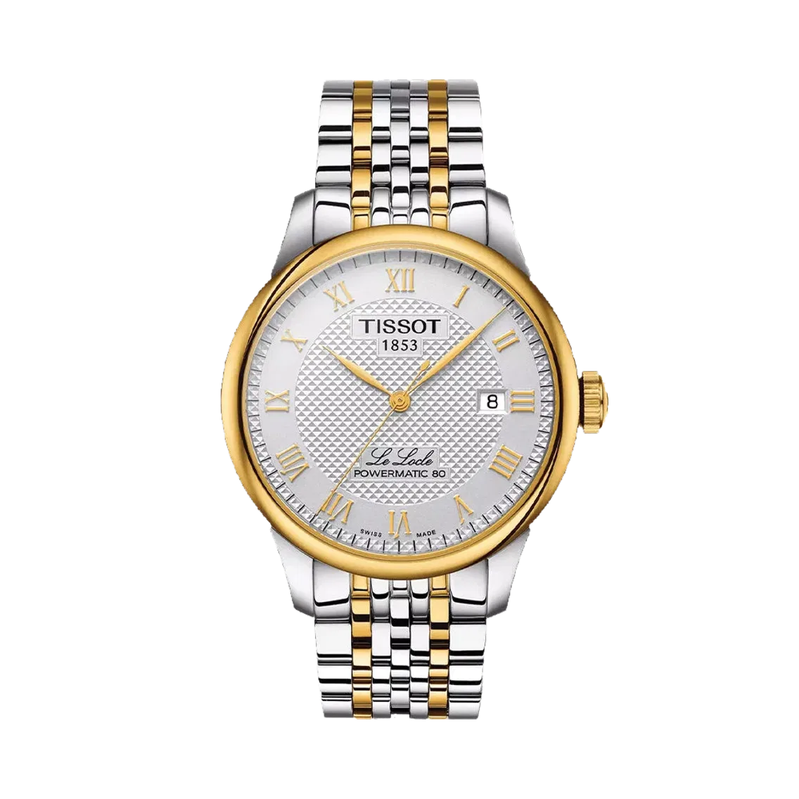 Tissot Le Locle Powermatic 80 39.3mm - Silver and Gold Bezel on Bracelet