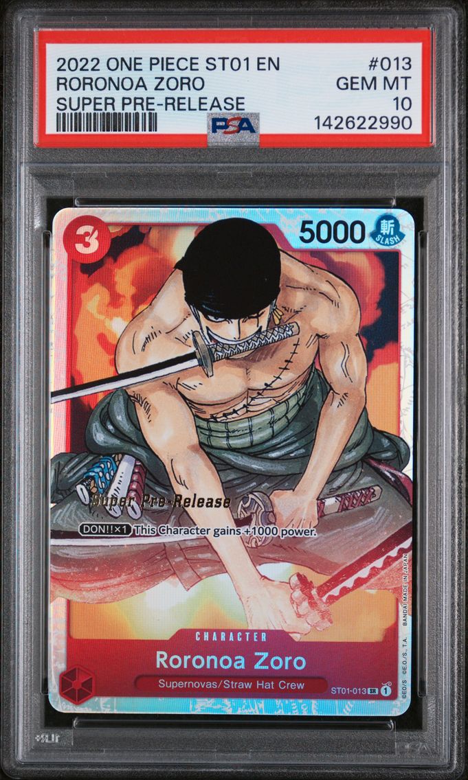 2022 #013 Roronoa Zoro PSA 10 One Piece Starter Deck ST01-Straw Hat Crew