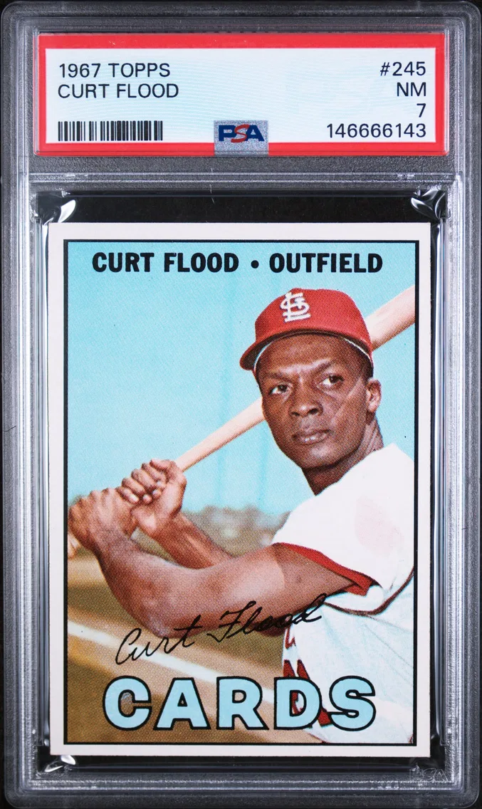1967 #245 Curt Flood PSA 7 Topps