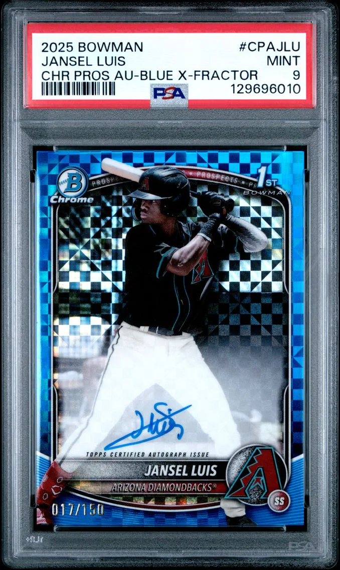2025 #CPAJLU Jansel Luis PSA 9 Bowman Chrome Prospect Autographs