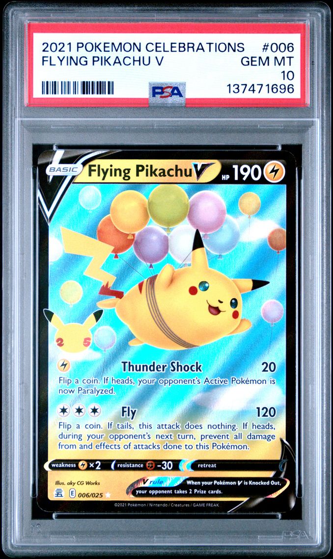 2021 #006 Flying Pikachu V PSA 10 Celebrations