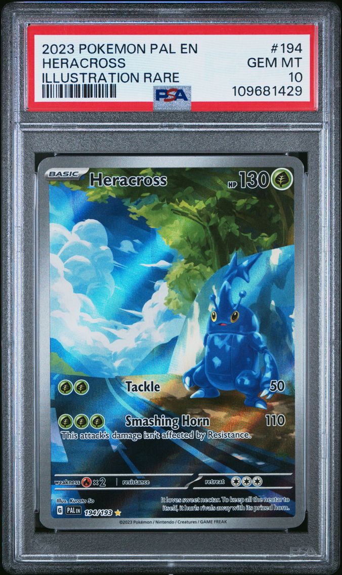 2023 #194 Heracross PSA 10 Pal EN-Paldea Evolved Pokemon