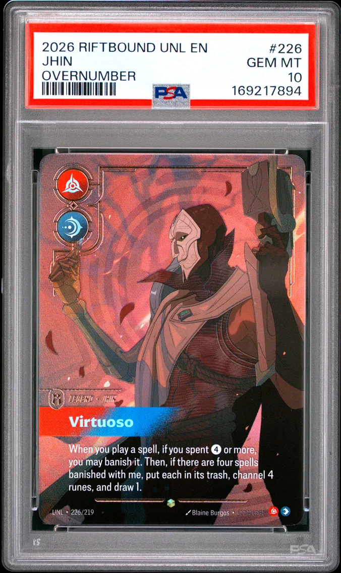 2026 #226 Jhin - Virtuoso PSA 10 Riftbound: League of Legends Unl-Unleashed