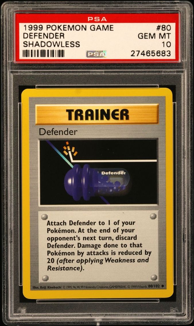 1999 #80 Defender Shadowless PSA 10 Game