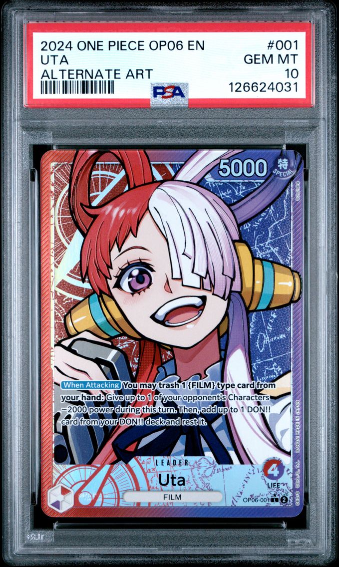 2024 #001 Uta PSA 10 One Piece OP06-Wings of the Captain