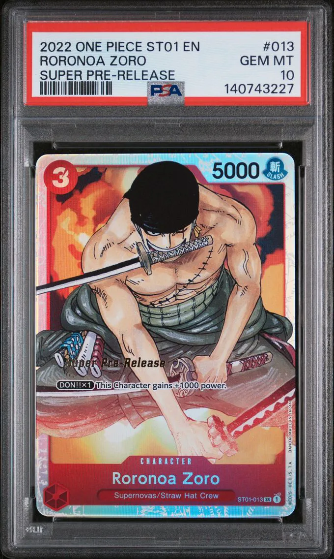 2022 #013 Roronoa Zoro PSA 10 One Piece Starter Deck ST01-Straw Hat Crew