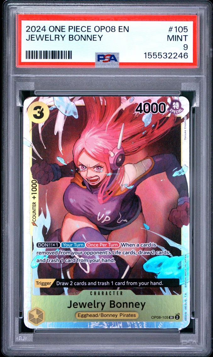 2024 #105 Jewelry Bonney PSA 9 One Piece OP08-Two Legends