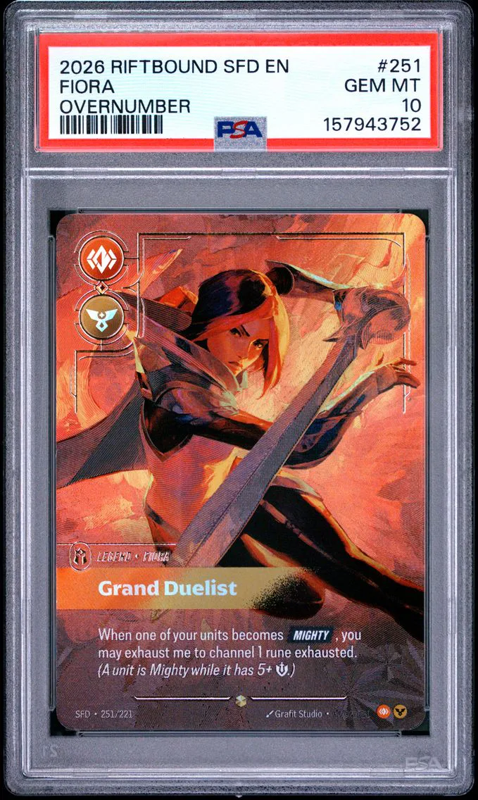 2026 #251 Fiora - Grand Duelist PSA 10 Riftbound: League of Legends Sfd-Spiritforged