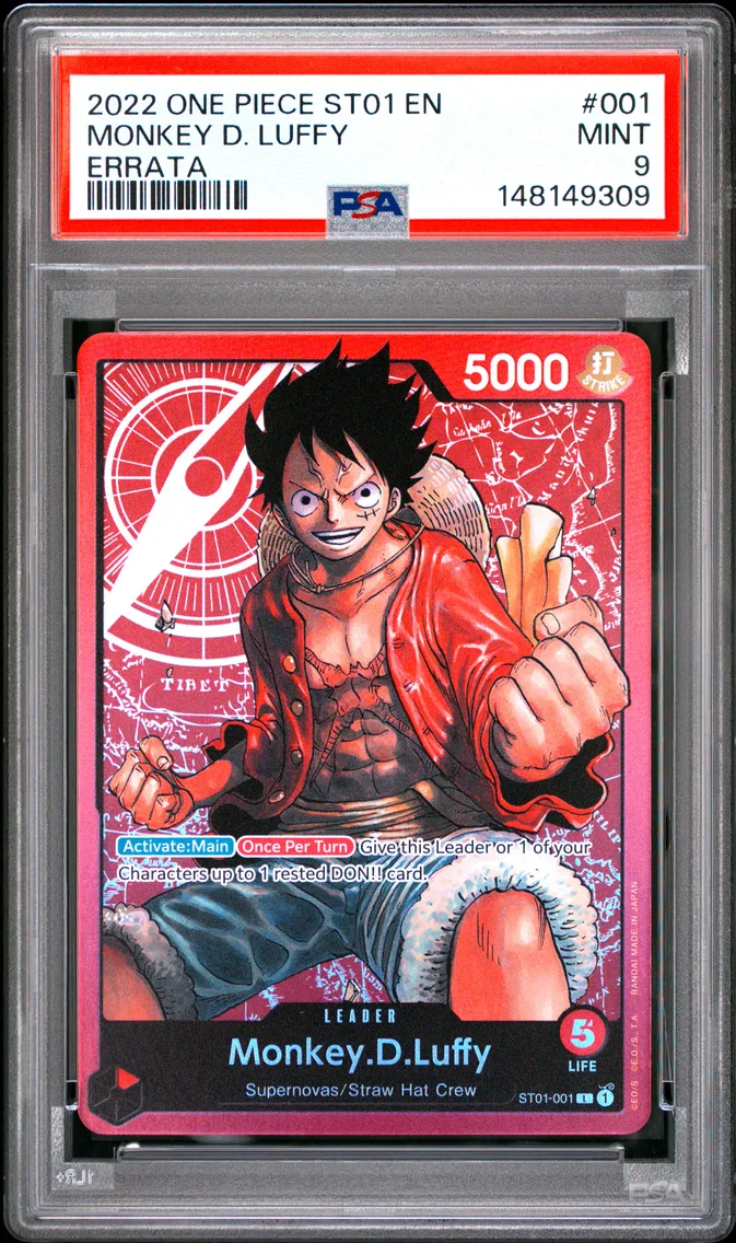 2022 #001 Monkey D. Luffy PSA 9 One Piece Starter Deck ST01-Straw Hat Crew