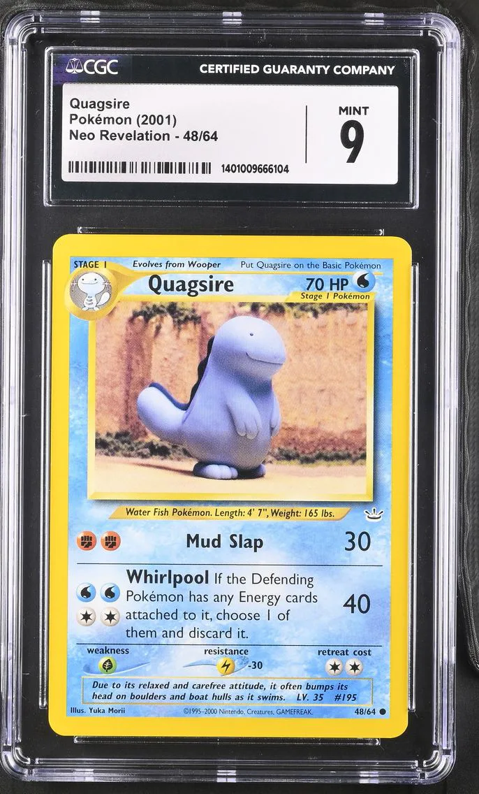 2001 #48 Quagsire CGC 9 Neo Revelation - Unlimited - English