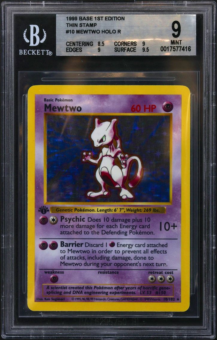 1999 #10 Mewtwo HOLO R/(Thin Sta