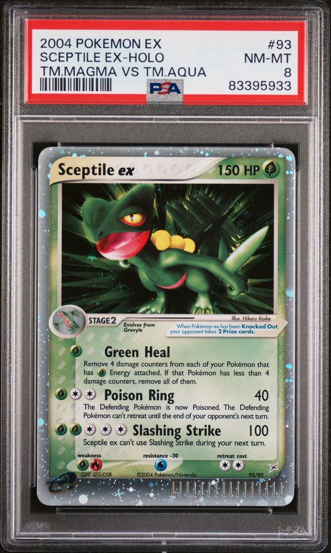 2004 #93 Sceptile EX-Holo PSA 8 EX Team Magma VS Team Aqua