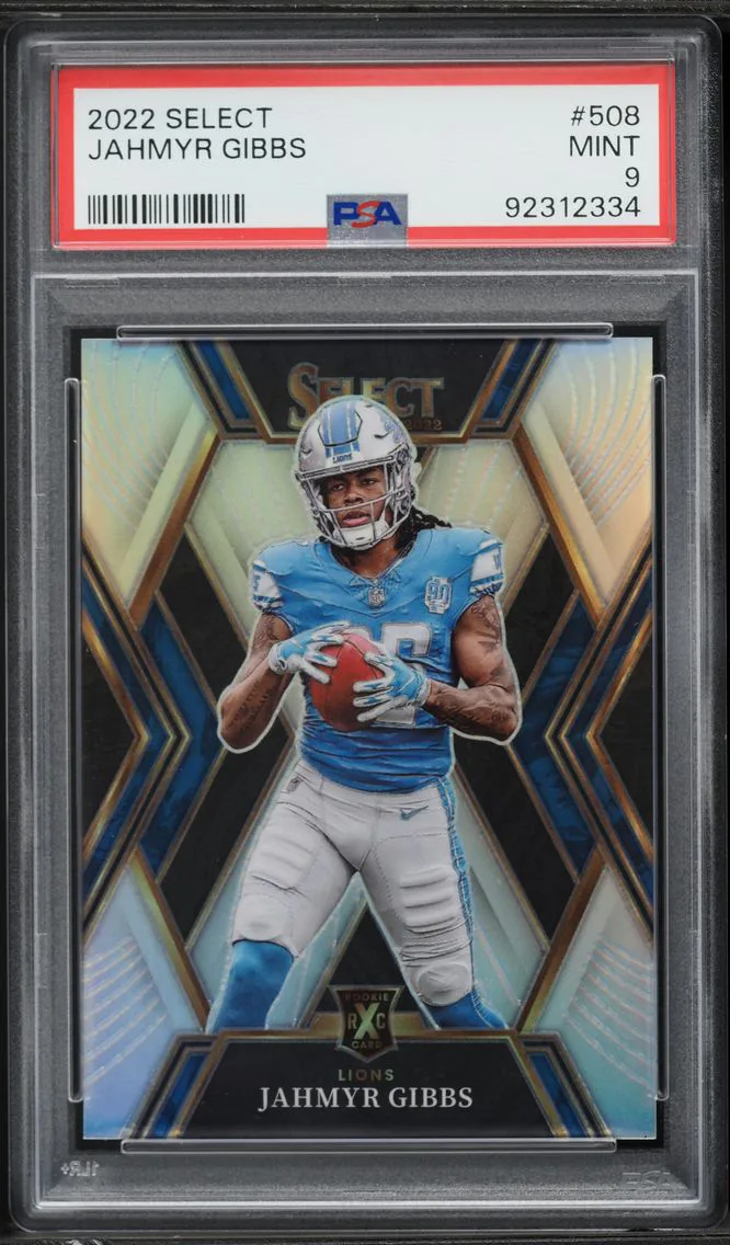 2022 #508 Jahmyr Gibbs PSA 9 Panini Select Football