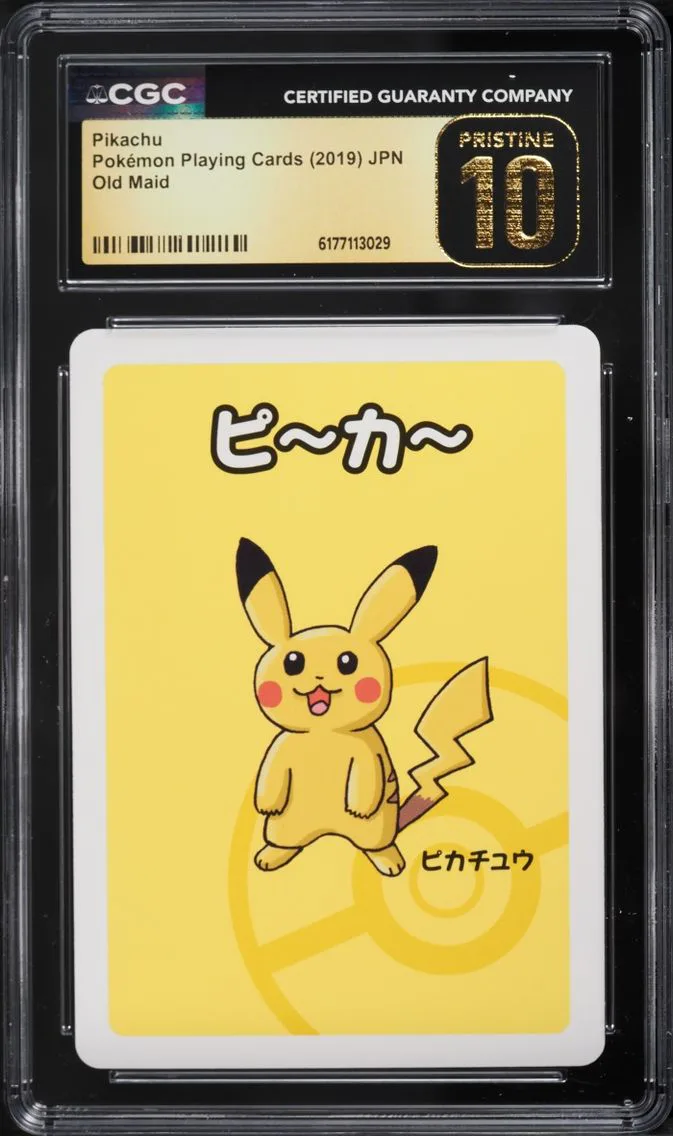 2019 Pokemon Japanese Playing Cards Old Maid Pikachu CGC 10 PRISTINE