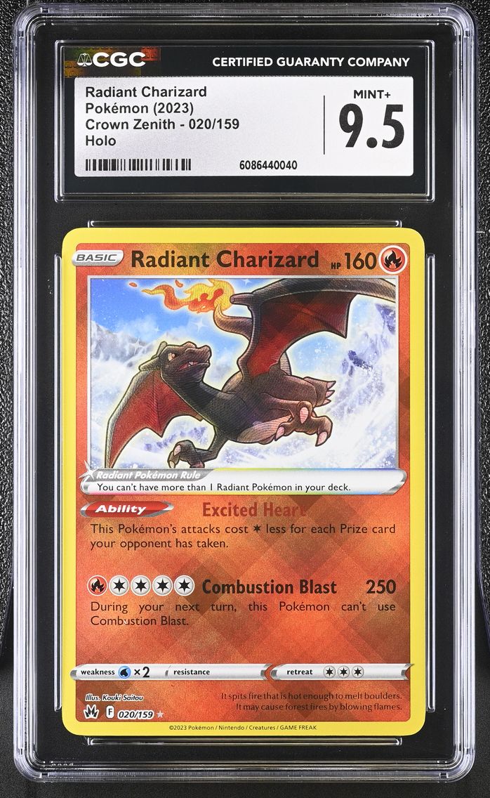 2023 #020 Radiant Charizard CGC 9.5 Crown Zenith - English