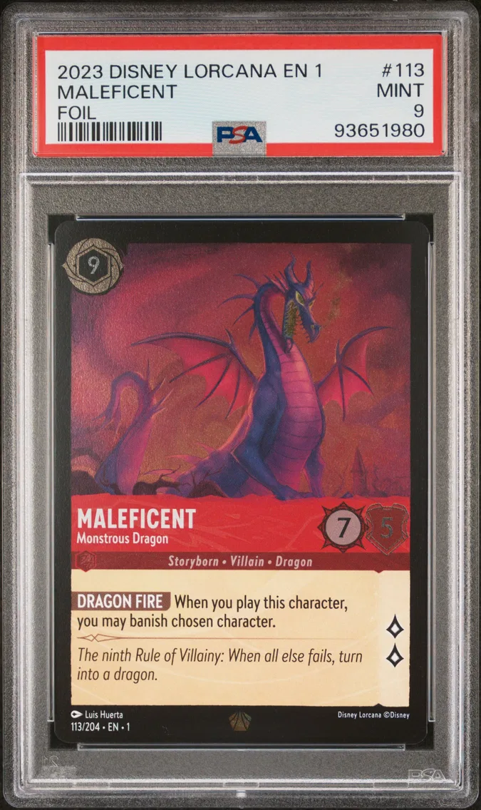 2023 #113 MALEFICENT PSA 9 Disney Lorcana EN 1-the First Chapter