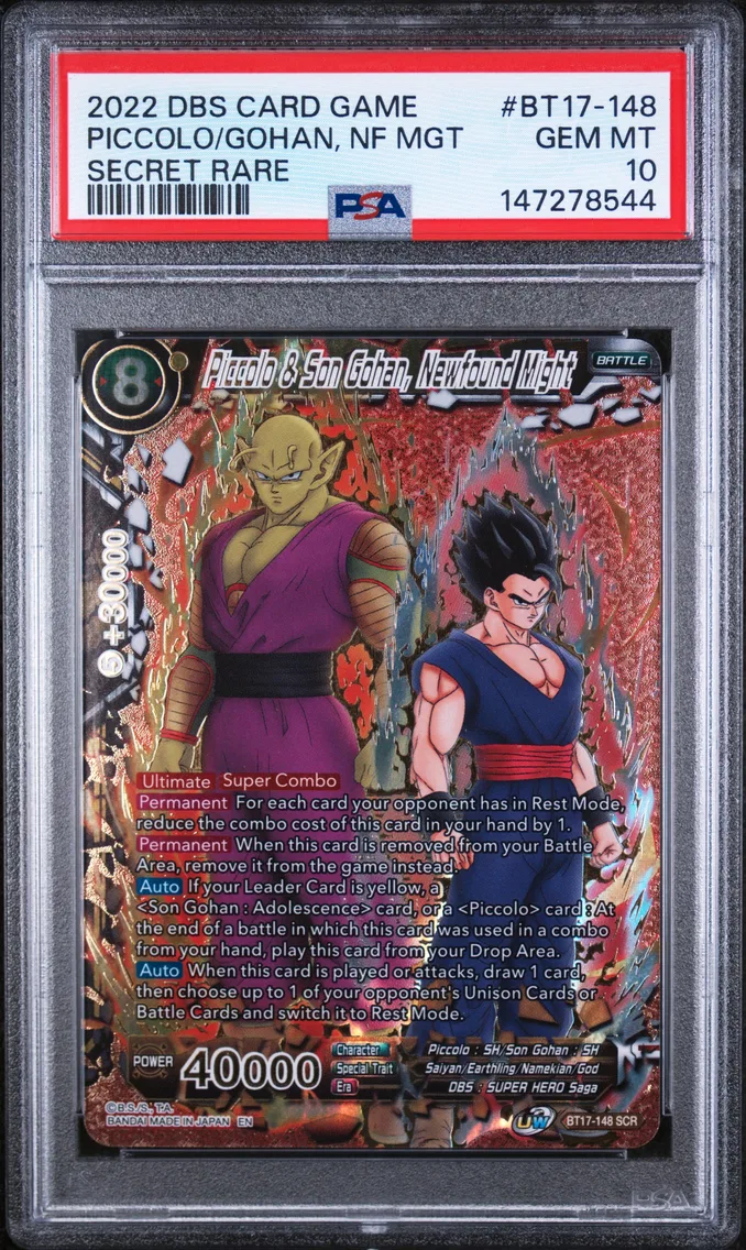 2022 #BT17-148 Piccolo & Son Gohan, Newfound Might PSA 10 Dragon Ball Super Card Game Series 17 Ultimate Squad