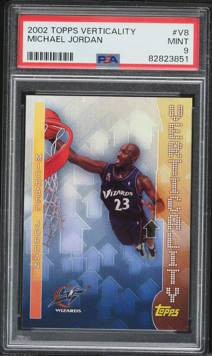2002 #V8 Michael Jordan PSA 9 Topps Verticality Basketball