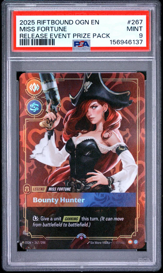 2025 #267 Miss Fortune - Bounty Hunter PSA 9 Riftbound: League of Legends Ogn-Origins