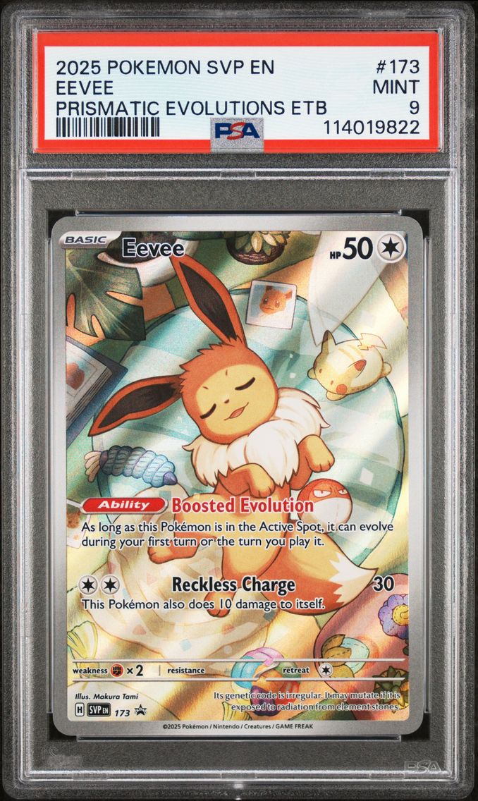 2025 #173 Eevee PSA 9 Svp EN-SV Black Star Promo Pokemon