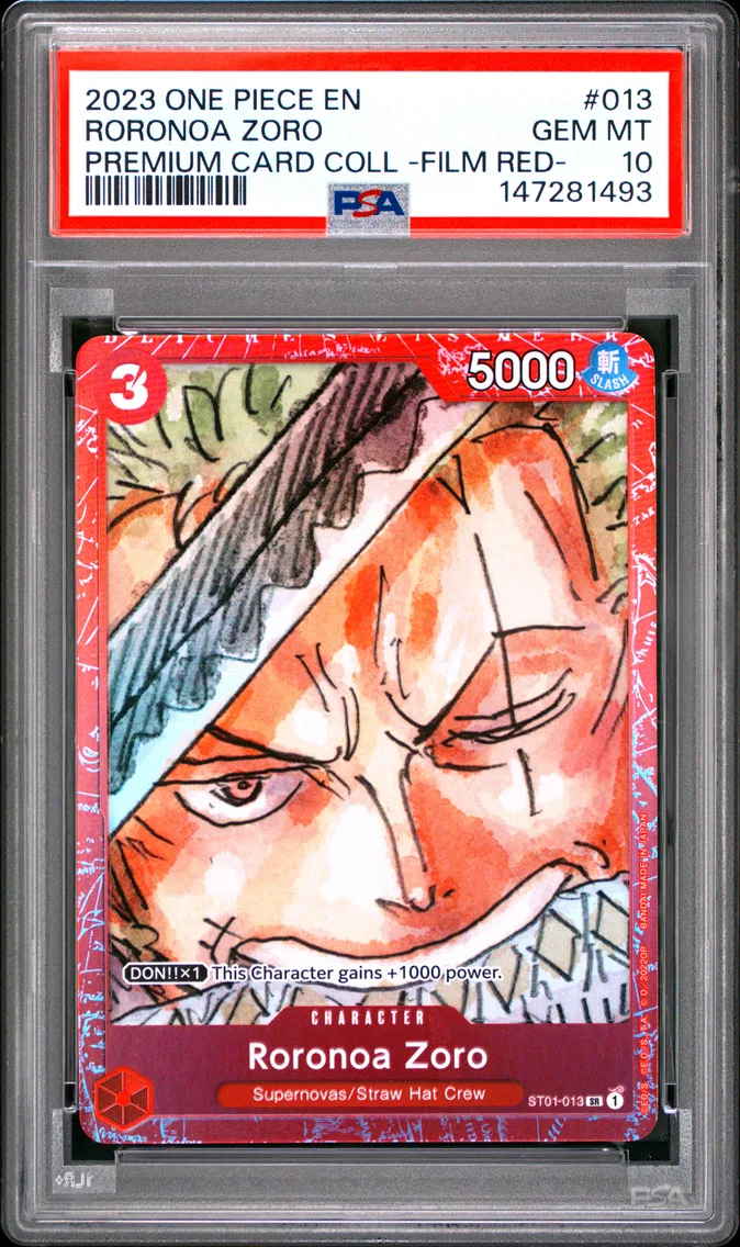 2023 #013 Roronoa Zoro PSA 10 One Piece Premium Card Collection -One Piece Film Red-