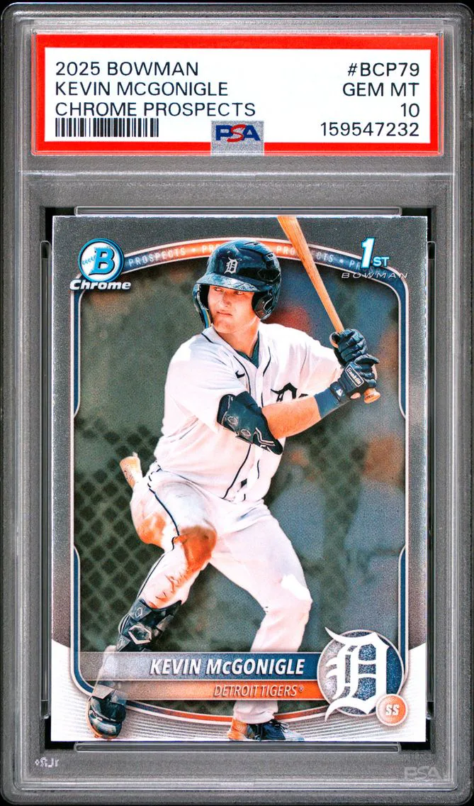 2025 #BCP79 Kevin Mcgonigle PSA 10 Bowman Chrome Prospects