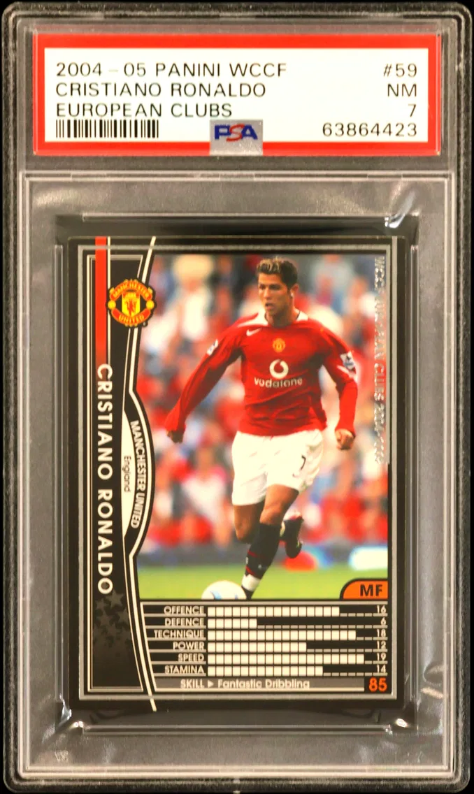 2004 #59 Cristiano Ronaldo PSA 7 Panini Wccf European Clubs