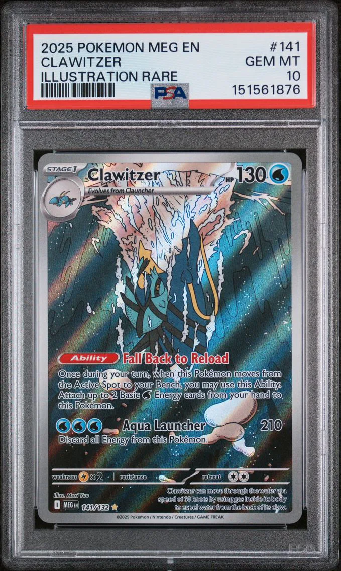 2025 #141 Clawitzer PSA 10 Meg EN-Mega Evolution