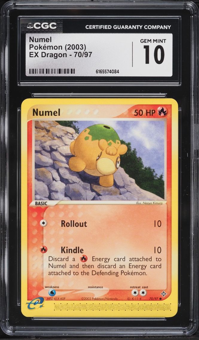 2003 Pokemon Ex Dragon Numel #70 CGC 10 GEM MINT