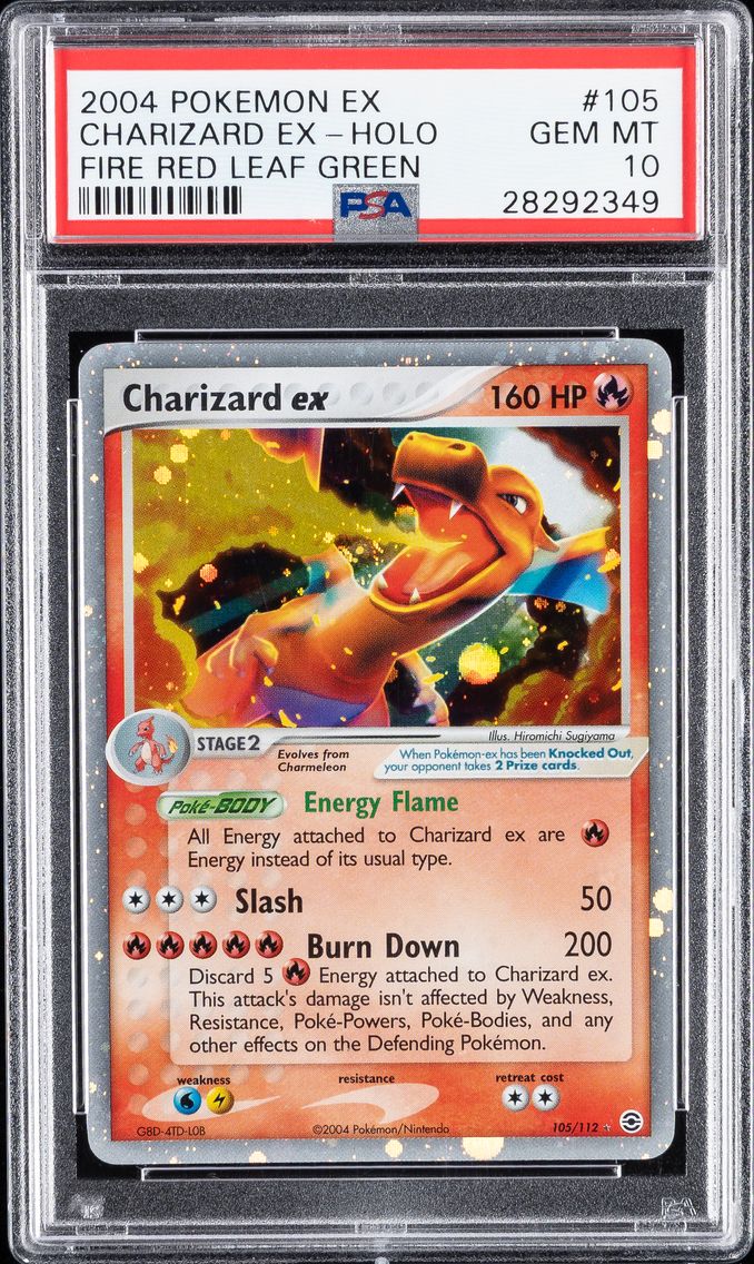 2004 #105 CHARIZARD EX-HOLO PSA