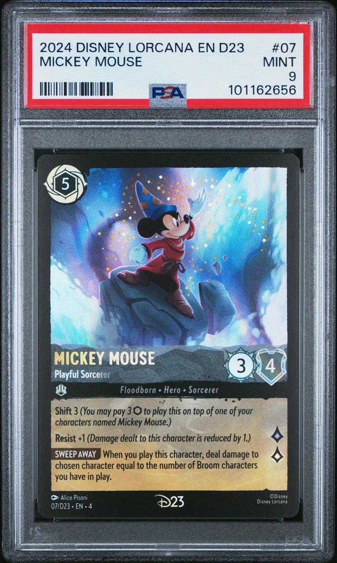 2024 #07 Mickey Mouse - Playful Sorcerer PSA 9 Disney Lorcana EN D23-D23 Expo Promo