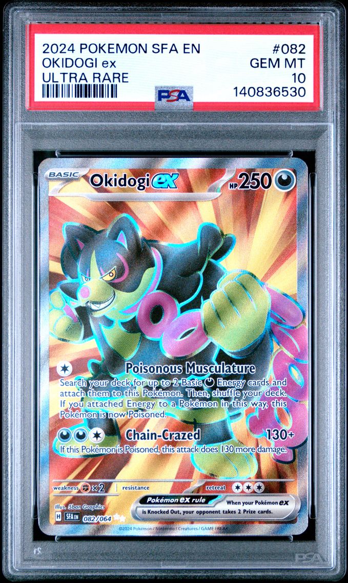 2024 #082 Okidogi EX PSA 10 Sfa EN-Shrouded Fable Pokemon