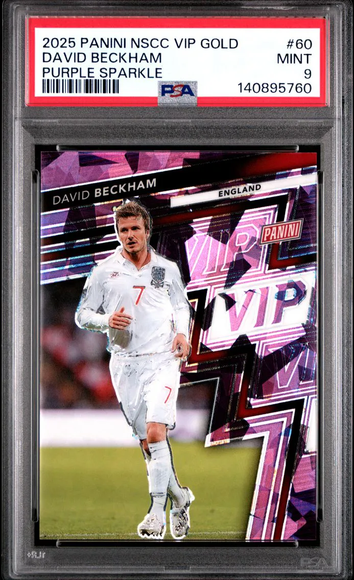 2025 #60 David Beckham PSA 9 Panini National Sports Collectors Convention VIP Gold