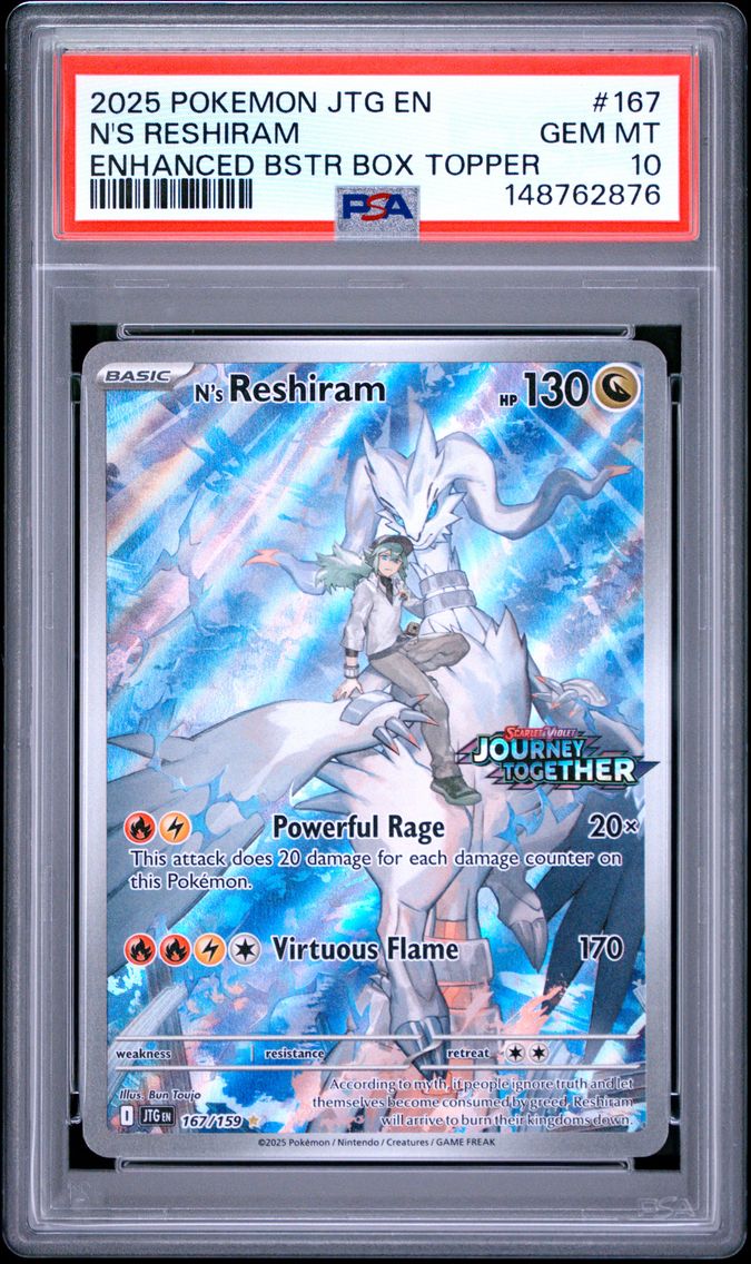2025 #167 N's Reshiram PSA 10 Jtg EN-Journey Together