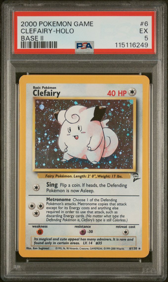 2000 #6 Clefairy-Holo PSA 5 Game Base II