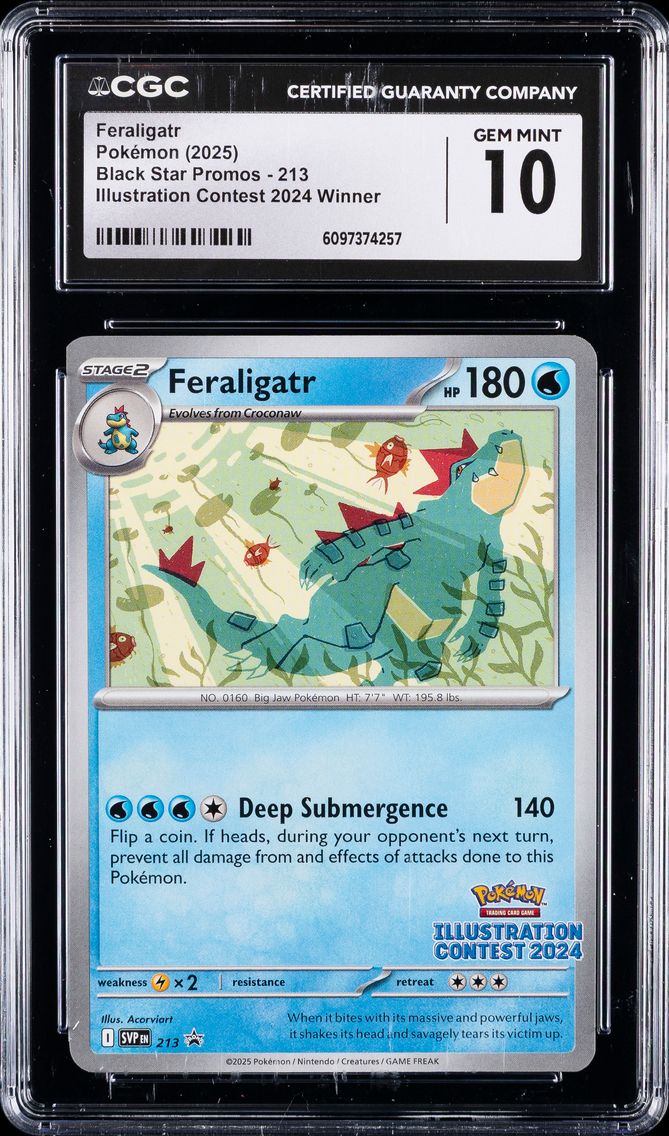 2023 #213 Feraligatr CGC 10 Black Star Promos - Scarlet & Violet SVP EN - English Pokemon