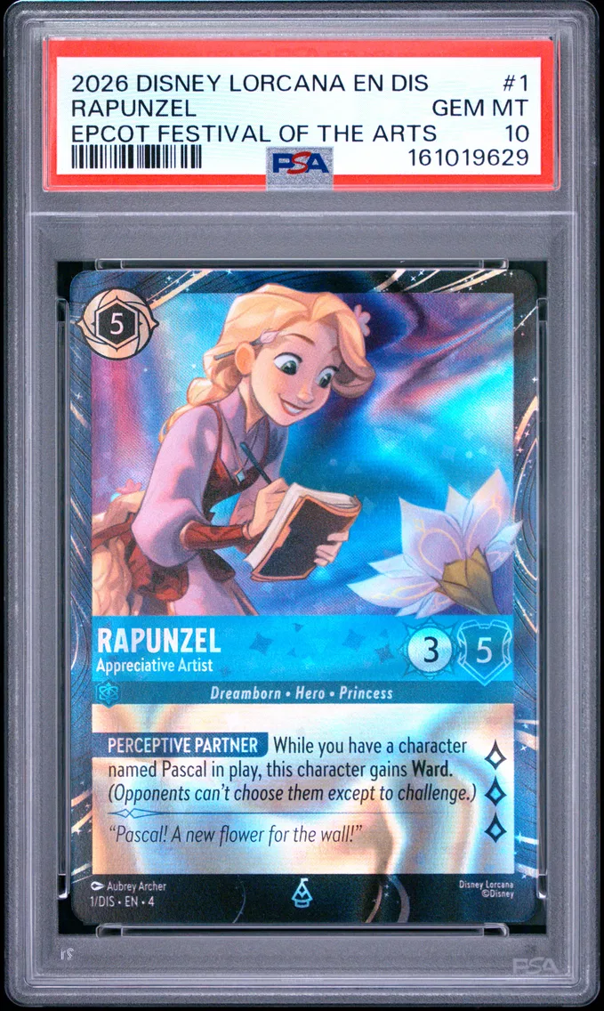 2026 #1 Rapunzel - Appreciative Artist PSA 10 Disney Lorcana EN Dis-Magical Places Promo