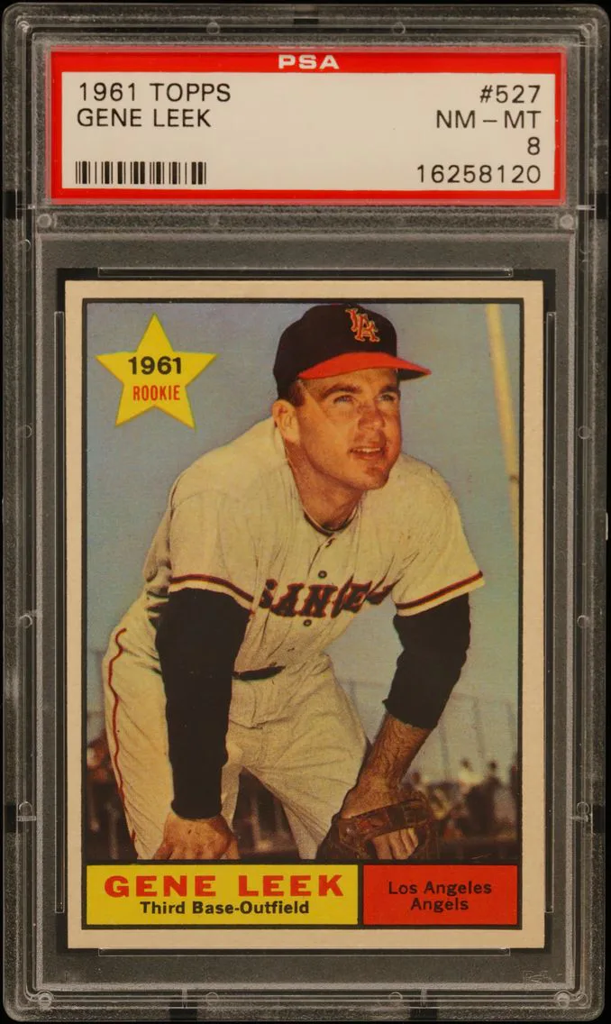 1961 #527 Gene Leek PSA 8 Topps