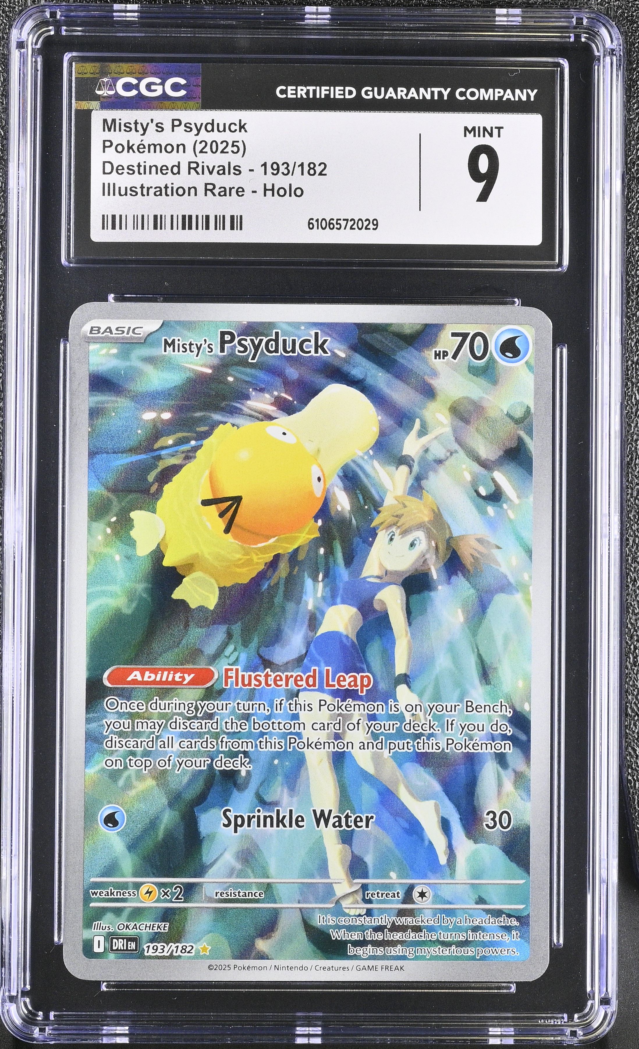 2025 #193 Misty'S Psyduck CGC 9 Destined Rivals - Dri En - English