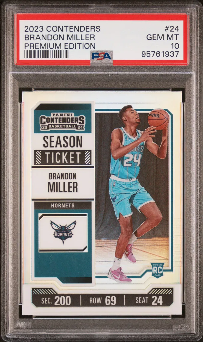2023 #24 Brandon Miller PSA 10 Panini Contenders