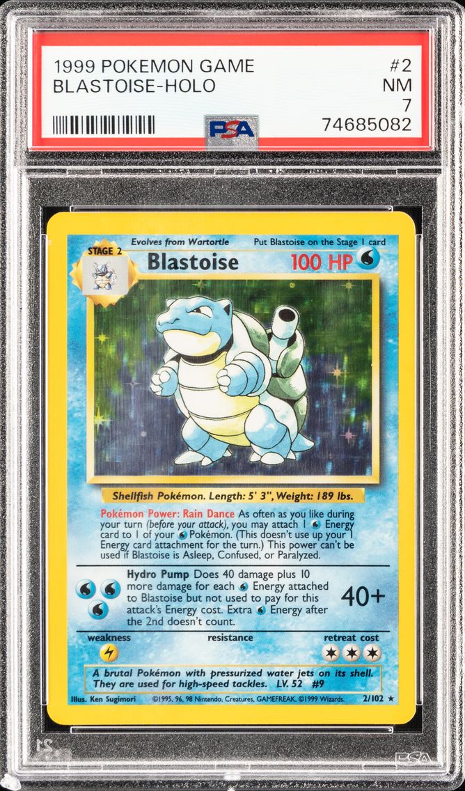 1999 #2 BLASTOISE-HOLO PSA 7 POK